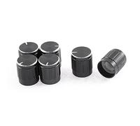 sourcingmap Lamp Dimmer Control Rotary Knob Cap 15 X 17mm 6Pcs Black