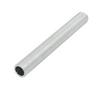 Sourcingmap Lamp Pipe, M12 1mm Pitch Thread 100mm Length Hollow Lamps Repair Part Hardware for Lamp Lights, Zinc Alloy Silver Tone