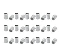 sourcingmap Lamp Pipe Nipple, M10 Thread 15mm Length Hollow Lamps Repair Part Hardware for Lamp Lights, Zinc Plated Silver Tone, Pack of 30