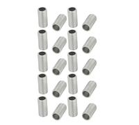 Sourcingmap Lamp Pipe Nipple, M10 Thread 20mm Length Hollow Lamps Repair Part Hardware for Lamp Lights, Zinc Plated Silver Tone, Pack of 20