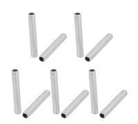 Sourcingmap Lamp Pipe Nipple, M10 Thread 65mm Length Hollow Lamps Repair Part Hardware for Lamp Lights, Zinc Plated Silver Tone, Pack of 10