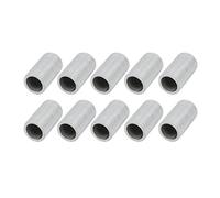 Sourcingmap Lamp Pipe Nipple, M14 Thread 25mm Length Hollow Lamps Repair Part Hardware for Lamp Lights, Zinc Alloy Silver Tone, Pack of 10