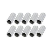 Sourcingmap Lamp Pipe Nipple, M14 Thread 30mm Length Hollow Lamps Repair Part Hardware for Lamp Lights, Zinc Alloy Silver Tone, Pack of 10