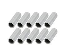 Sourcingmap Lamp Pipe Nipple, M14 Thread 40mm Length Hollow Lamps Repair Part Hardware for Lamp Lights, Zinc Alloy Silver Tone, Pack of 10