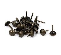 Sourcingmap Leather Sofa 8mm x 15mm Round Head Upholstery Tack Nail Black Bronze Tone 25pcs