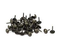 sourcingmap Leather Sofa 8mm x 15mm Round Head Upholstery Tack Nail Bronze Tone 45pcs