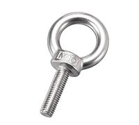Sourcingmap Lifting Eye Bolt M10 x 35mm Male Thread 304 Stainless Steel for Hanging, Pack of 2