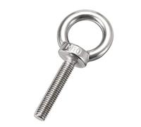 Sourcingmap Lifting Eye Bolt M10 x 50mm Male Thread 304 Stainless Steel for Hanging, Pack of 2