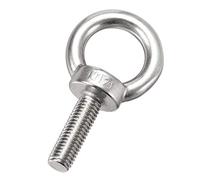 Sourcingmap Lifting Eye Bolt M12 x 40mm Male Thread 304 Stainless Steel for Hanging, Pack of 2