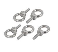 Sourcingmap Lifting Eye Bolt M6 x 20mm Male Thread 304 Stainless Steel for Hanging, Pack of 5