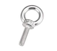 Sourcingmap Lifting Eye Bolt M8 x 30mm Male Thread 304 Stainless Steel for Hanging, Pack of 5