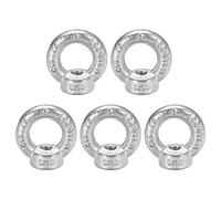 sourcingmap Lifting Eye Nut M10 Female Thread C15 Carbon Steel Round Shape for Rope Fitting Pack of 5