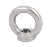Sourcingmap Lifting Eye Nut M14 Female Thread 304 Stainless Steel Round Shape for Rope Fitting Pack of 1