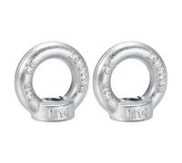 sourcingmap Lifting Eye Nut M14 Female Thread C15 Carbon Steel Round Shape for Rope Fitting Pack of 2