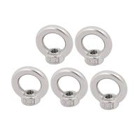 sourcingmap Lifting Eye Nut M8 Female Thread 316 Stainless Steel Round Shape for Rope Fitting Pack of 5