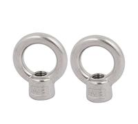 sourcingmap Lifting Eye Nut M8 Female Thread 39mm Height 304 Stainless Steel Round Shape for Rope Fitting Pack of 2