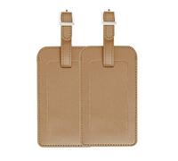 sourcingmap Luggage Tags,PU Leather Travel Tags Luggage Identifier Name Holder Address ID Labels for Baggage Suitcases(2 Pack,Brown)