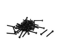 Sourcingmap M1.6 x 14mm Hex Bolt Socket Head Cap Machine Screws Fasteners Black 50Pcs