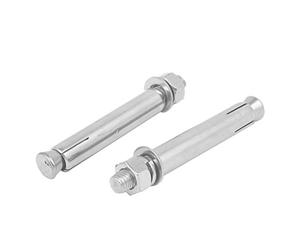 Sourcingmap M10 x 100mm 304 Stainless Steel Sleeve Anchor Hex Nut Expansion Bolt 2PCS