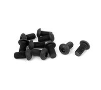 Sourcingmap M10 x 20mm Alloy Steel Hex Socket Button Head Screws Black 10 Pcs