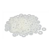 sourcingmap M10 x 20mm x 2mm Nylon Flat Insulating Washers Gaskets Spacers Fastener for Faucet Pipe Water Hose White 200PCS
