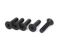 Sourcingmap M10 x 40mm Metric Hex Socket Countersunk Head Screw Bolts Black 5PCS