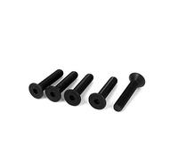 Sourcingmap M10 x 50mm Metric Hex Socket Countersunk Head Screw Bolts Black 5PCS