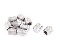 Sourcingmap M10x12mm 1.5mm Pitch Hex Socket Set Flat Point Grub Screws 10pcs