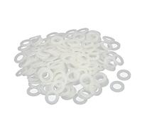 sourcingmap M12 x 20mm x 2mm Nylon Flat Insulating Washers Gaskets Spacers Fastener for Faucet Pipe Water Hose White 200PCS