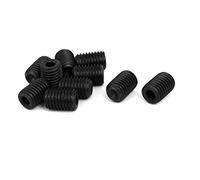 Sourcingmap M14 Dia 20mm Length Head Hex Socket Cup Point Grub Screw Black DIN916 10pcs