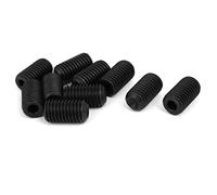 Sourcingmap M14 Dia 25mm Length Head Hex Socket Cup Point Grub Screw Black DIN916 10pcs