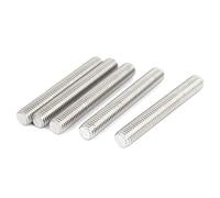 Sourcingmap M14 x 100mm 304 Stainless Steel Right Hand Thread Fully Threaded Rod Stud 5PCS