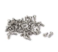 Sourcingmap M2-0.4 x 6mm Fine Thread 304 Stainless Steel Phillips Flat Countersunk Head Machine Screws 50pcs