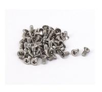 Sourcingmap M2.5-0.45 x 5mm Fine Thread 304 Stainless Steel Phillips Flat Countersunk Head Machine Screws 50pcs
