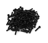 Sourcingmap M2.5 x 12mm Plastic Phillips Pan Head Machine Screw Black 100 PCS
