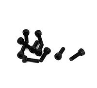 Sourcingmap M2.5 x 8mm Hex Bolt Socket Head Cap Machine Screws Fasteners Black 10Pcs