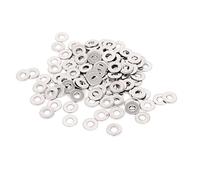 Sourcingmap M2.5x6mmx0.5mm Stainless Steel Round Flat Washer for Bolt Screw 100Pcs