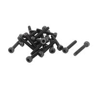 Sourcingmap M2 x 12mm 12.9 Alloy Steel Hex Socket Head Cap Screws Bolt Black 20pcs