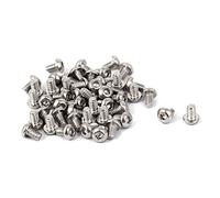 Sourcingmap M2 x 3mm Full Thread Button Head Socket Cap Screw Silver Tone 50 Pcs