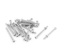 Sourcingmap M2x30mm Hex Socket Head Knurled Cap Screws Bolts Nuts Set 20Pcs