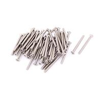 Sourcingmap M3-0.5 x 35mm Fine Thread Phillips Head Stainless Steel Countersunk Bolts Machine Screws 50pcs