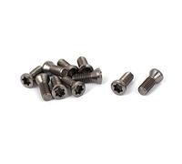 sourcingmap M3.5x10mm Metal Countersunk Head Torx Machine Screw Silver Tone 10 Pcs