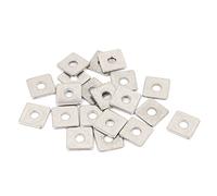 Sourcingmap M3 x 10mm Square Stainless Steel Flat Repair Plate Silver Tone 20pcs