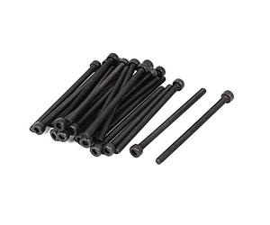 Sourcingmap M3 x 50mm Carbon Steel Full Thread Hex Socket Cap Head Screws Bolt 25 Pcs