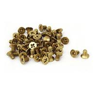 Sourcingmap M3 x 5mm Brass Phillips Drive Head Countersunk Screws GB819 50 Pcs