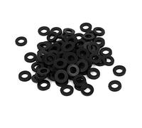 Sourcingmap M3 x 6mm x 1mm Nylon Flat Insulating Washers Gaskets Spacers Fastener for Faucet Pipe Water Hose Black 100PCS