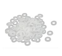 sourcingmap M3 x 6mm x 1mm Nylon Flat Insulating Washers Gaskets Spacers Fastener for Faucet Pipe Water Hose White 100PCS