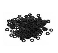 Sourcingmap M3 x 7mm x 0.5mm Black Zinc Plated Flat Washers Gaskets Spacers 300PCS