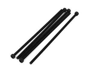 Sourcingmap M3x100mm Fully Thread Hex Socket Head Knurled Cap Screw Bolt Black 5pcs