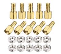 Sourcingmap M3x5mm+6mm Male-Female Brass Hex PCB Motherboard Spacer Standoff Nuts for FPV Drone Quadcopter, Computer & Circuit Board 50pcs